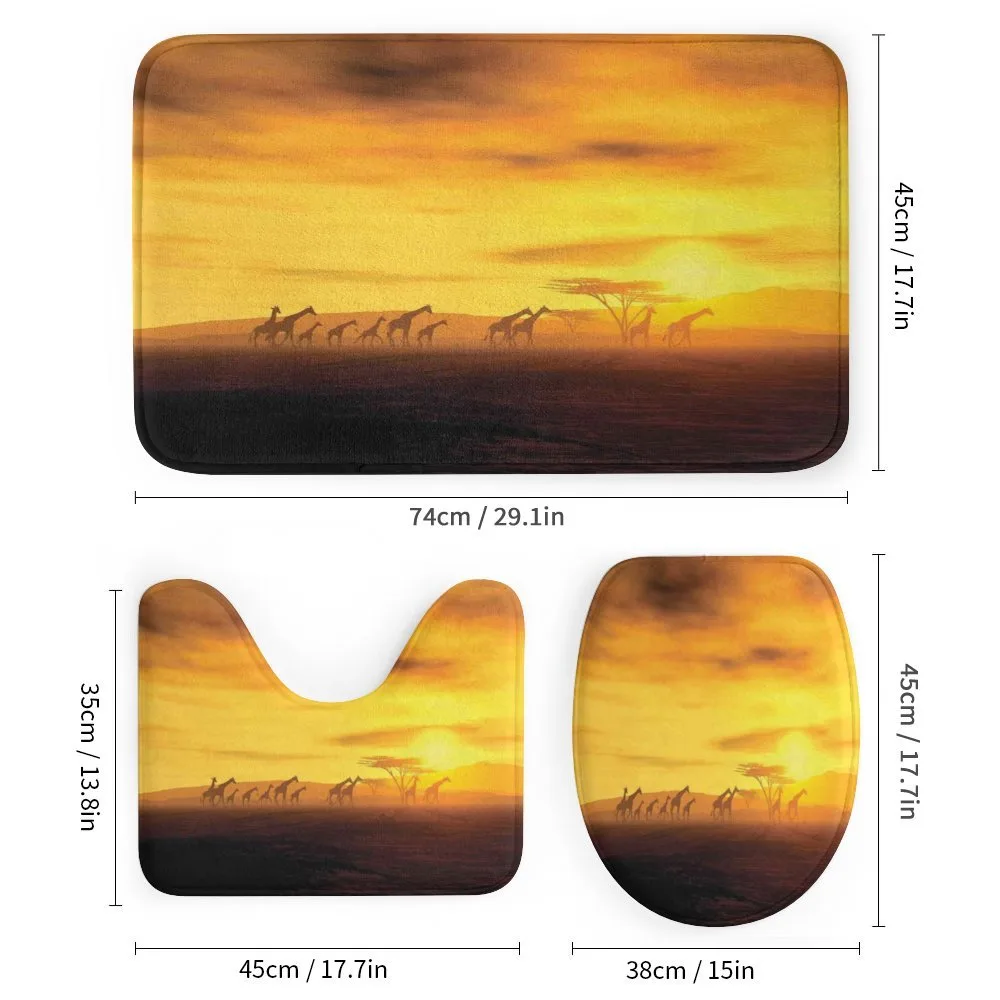 Dramatic Sunset Giraffes — Detail 1