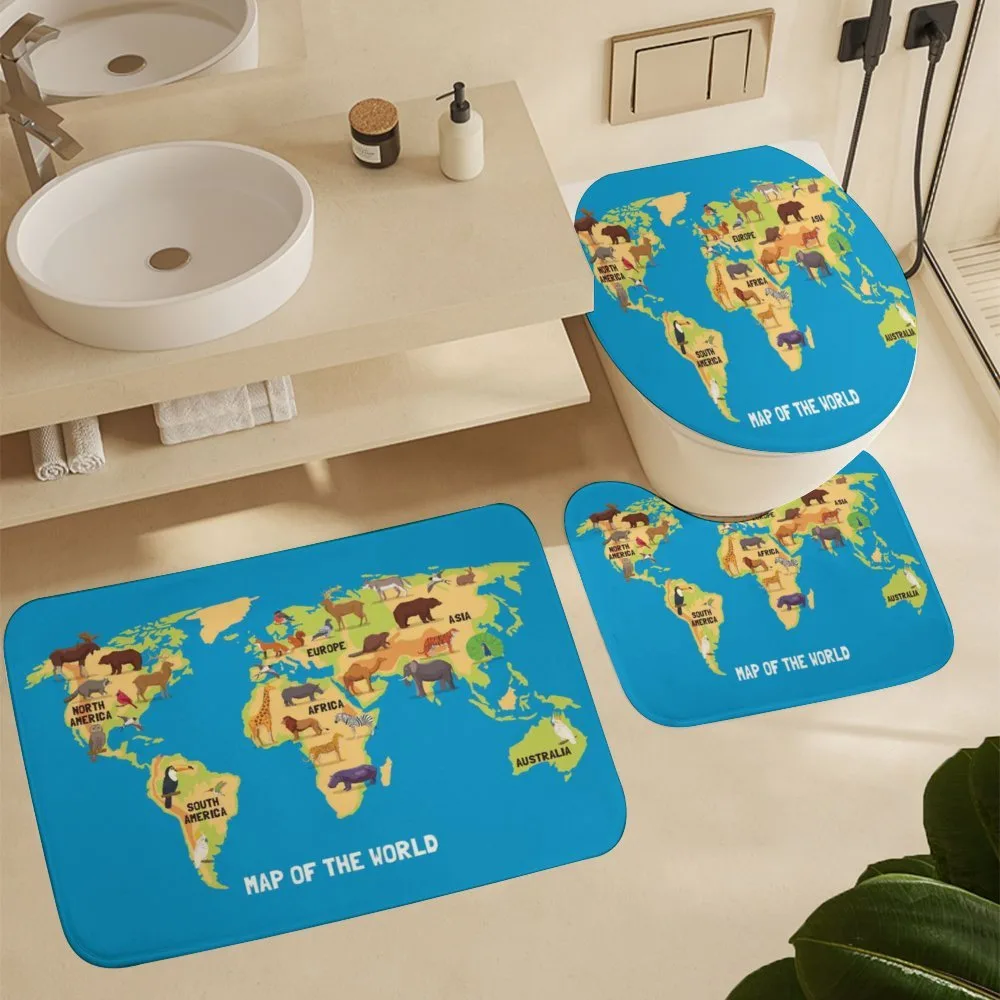 Flat Map of World — Detail 5