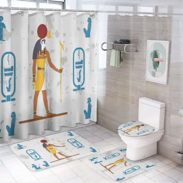Historical Ancient Figures on a shower curtain