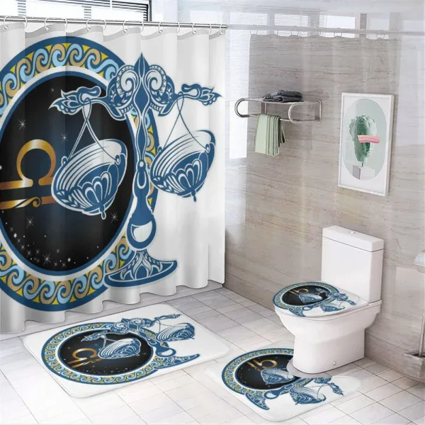 Libra Sign Astrological on a shower curtain