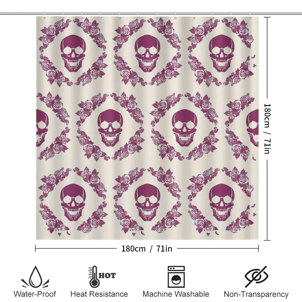 Maroon Motif Flowers — Detail 2