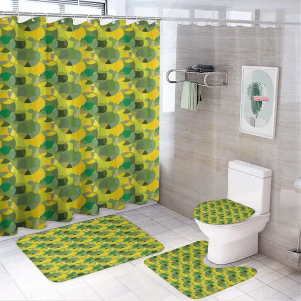 Natural Modern Circles on a shower curtain