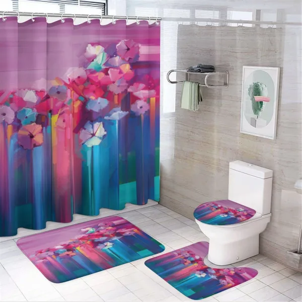 Vibrant Flower on a shower curtain