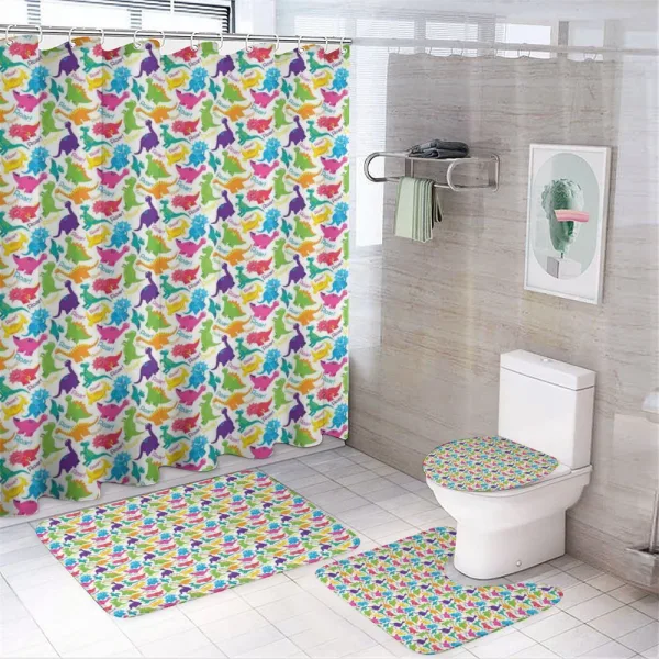 Wild Dinosaur Cartoon on a shower curtain