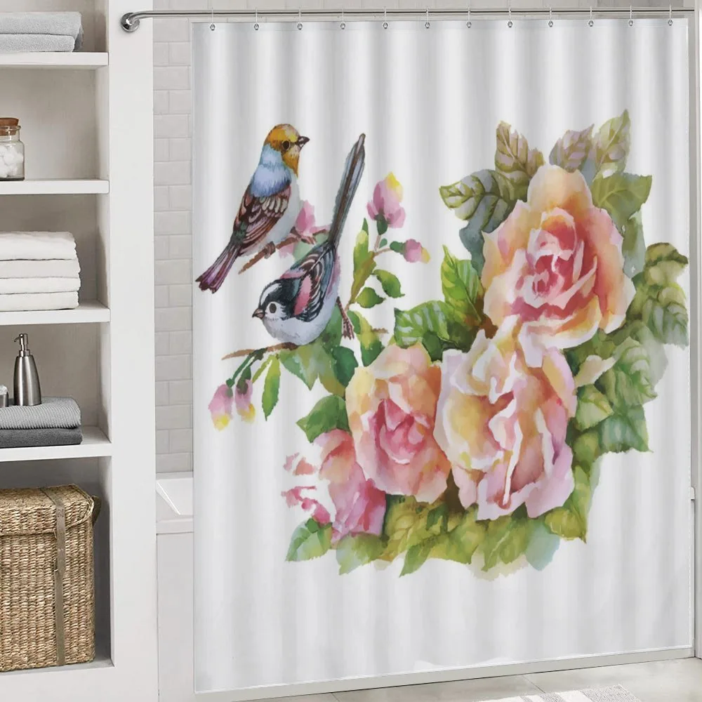 Wild Exotic Birds Roses — Detail 4