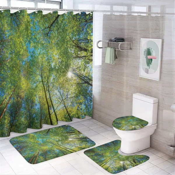 Willow Flora in Nature on a shower curtain