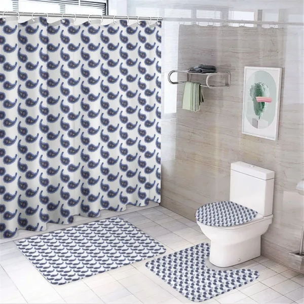 Abstract Folkloric on a shower curtain