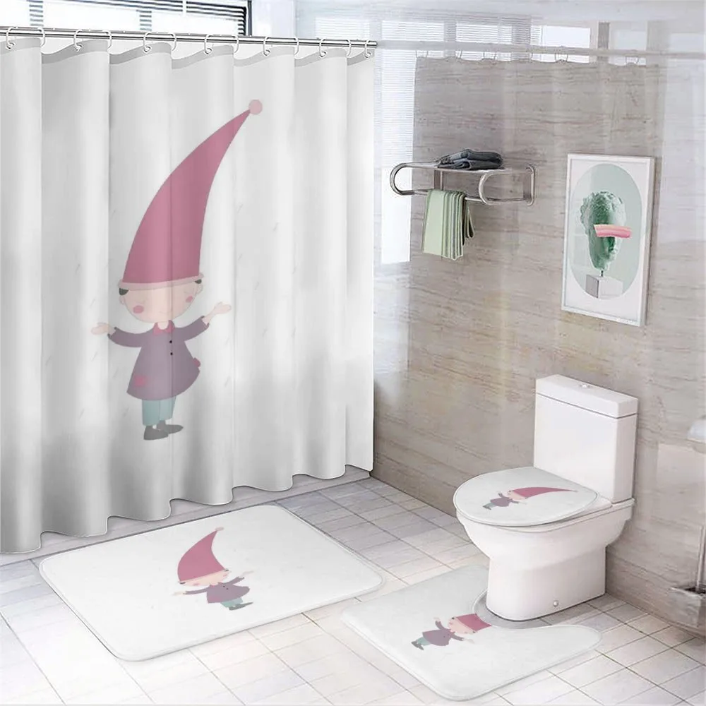 Cartoon Gnome Under Rain — Your design