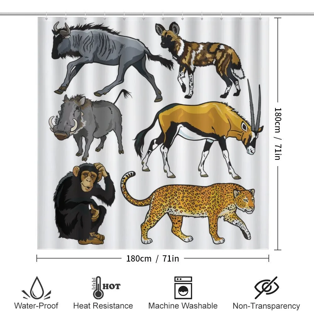 Cartoon Wild Animals Africa — Detail 2