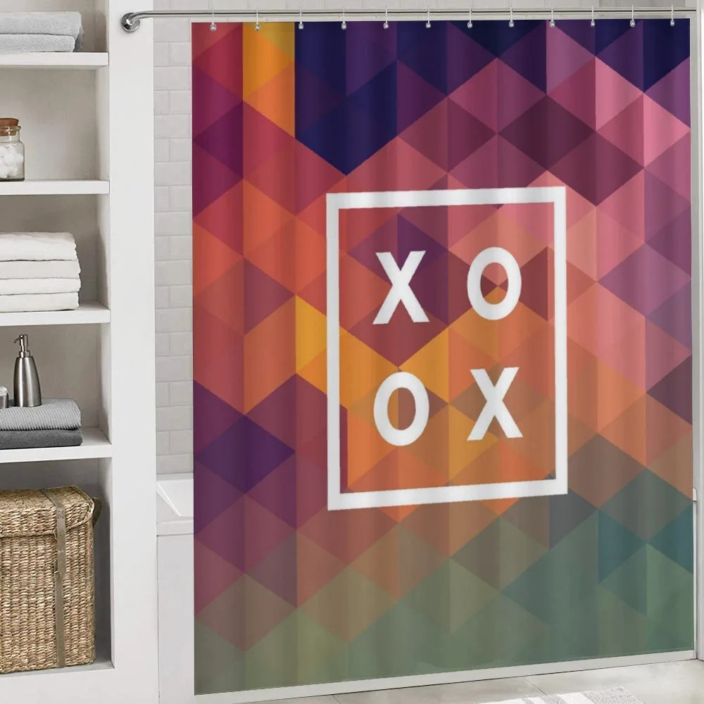 Colorful Geometric Kiss Square — Detail 4