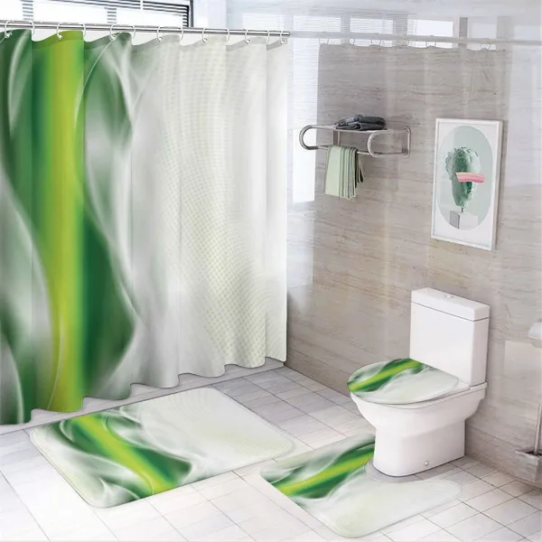 Cool Wavy Floral on a shower curtain