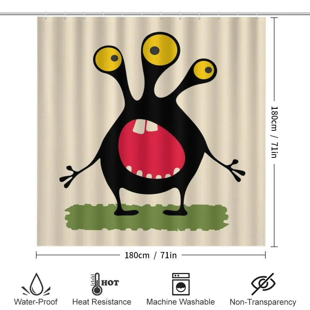 Funny Monster with 3 Eyes — Detail 2