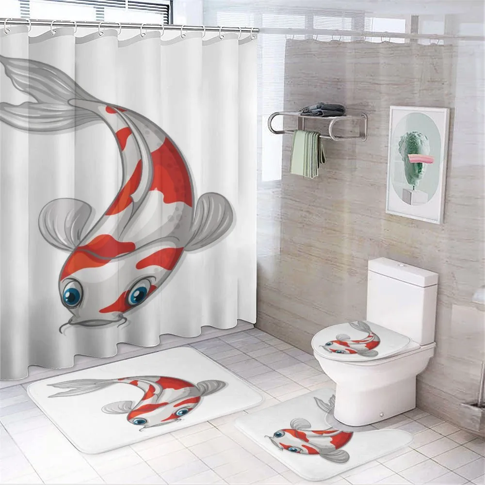 Grey and Red Koi Dipping — Your design