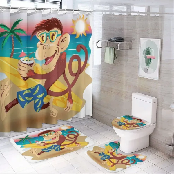 Hipster Holiday on a shower curtain