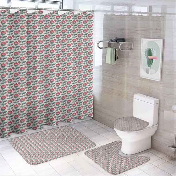 Jacobean Blooming Petals on a shower curtain