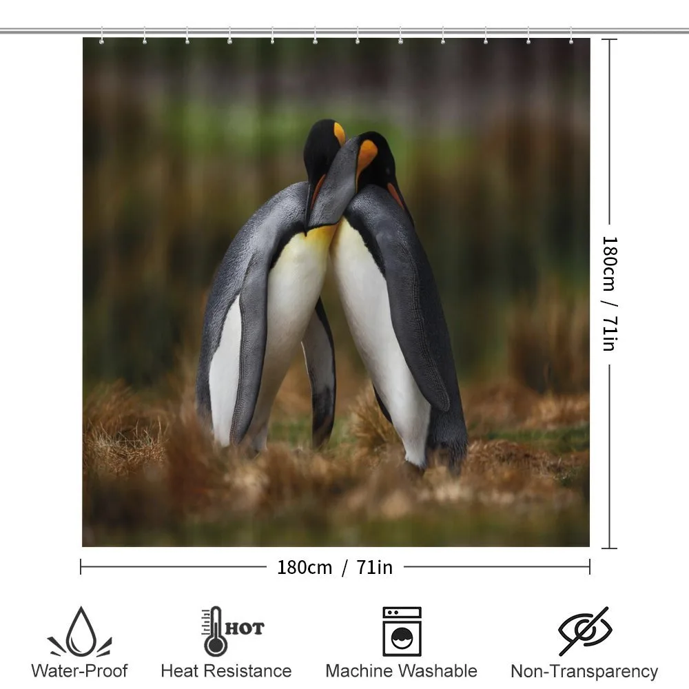 Penguin Couple Cuddling — Detail 2