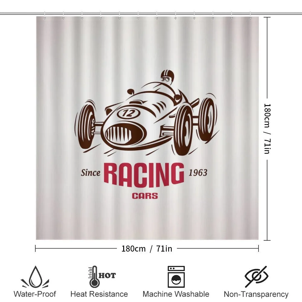Retro Race Car Emblem — Detail 2