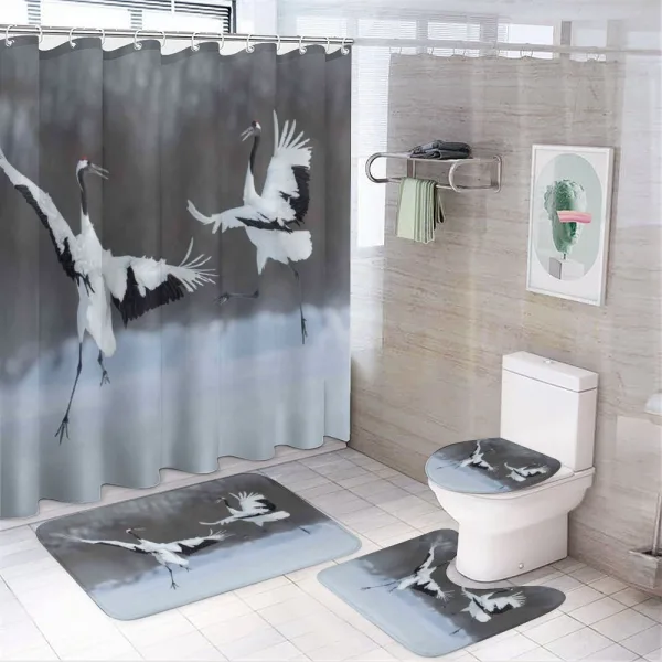 Romantic Bird Wings on a shower curtain