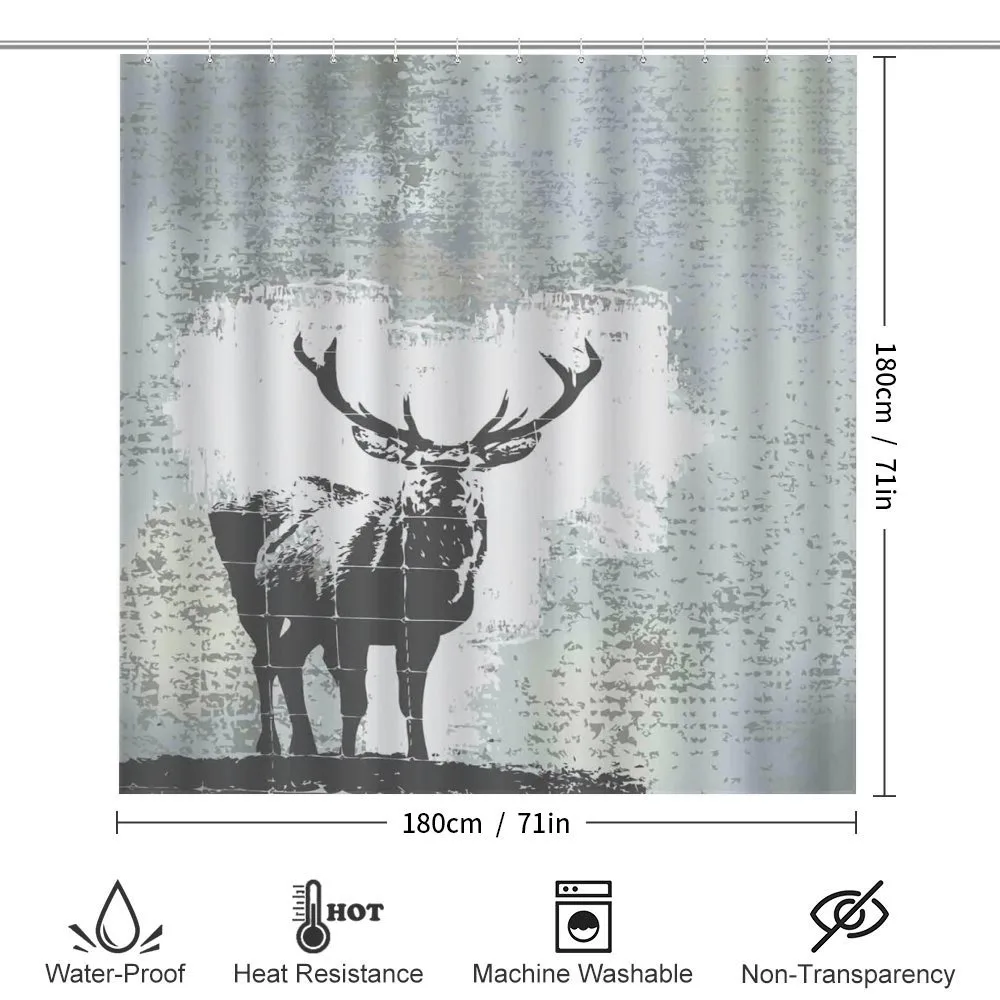 Stag Silhouette Grunge — Detail 2