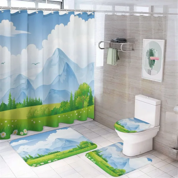 Summer Meadow with Daisy on a shower curtain