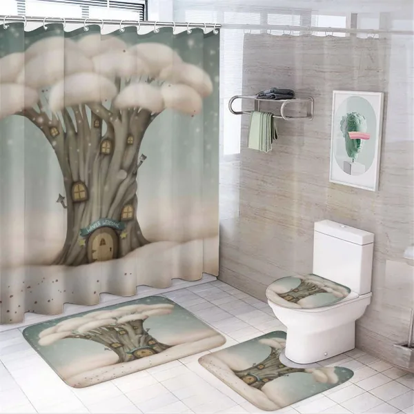 Tree in the Sky Fantasy on a shower curtain