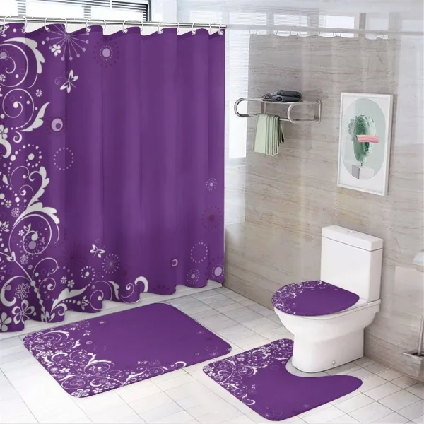 Butterflies Floral on a shower curtain