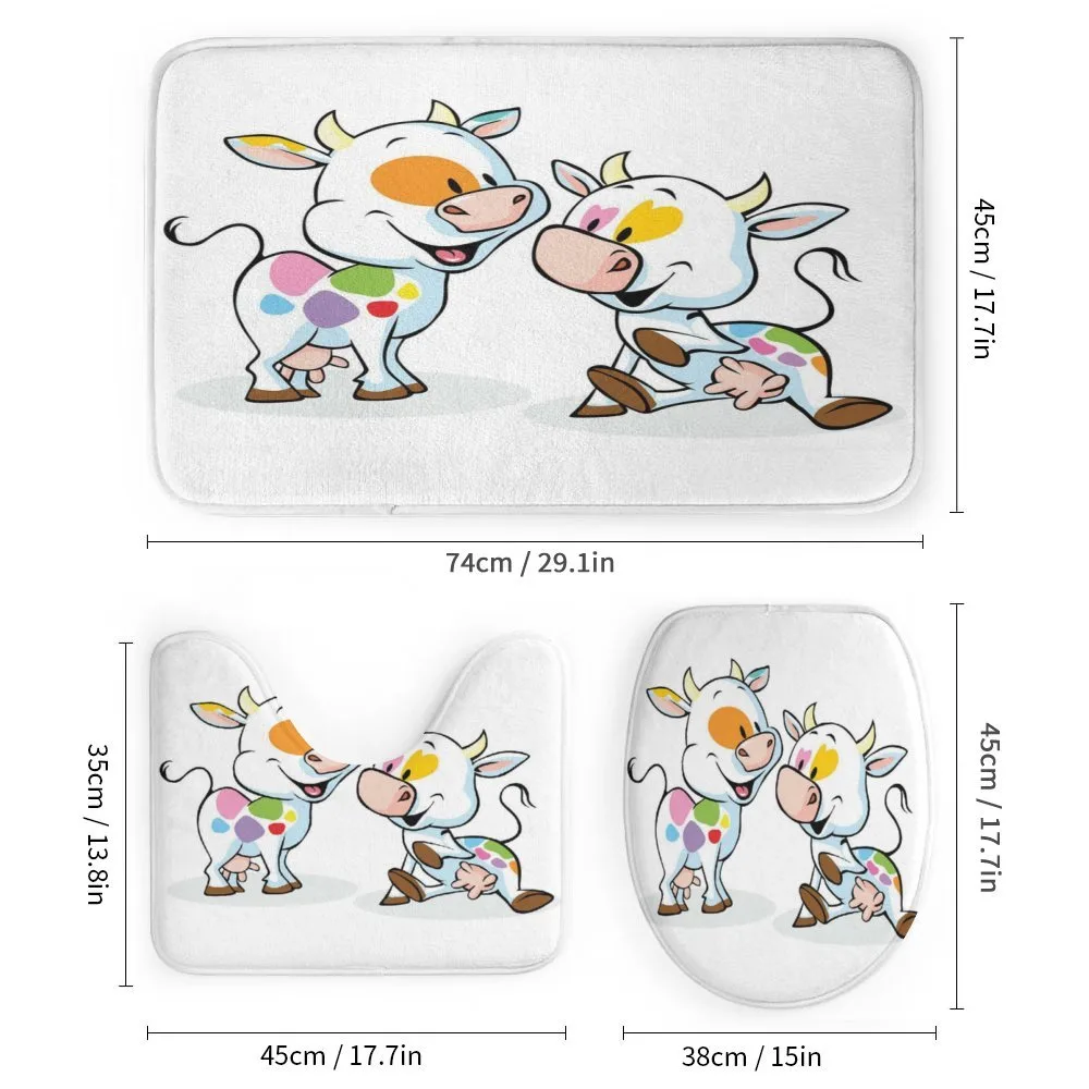 Cartoon Baby Cows Farmland — Detail 1