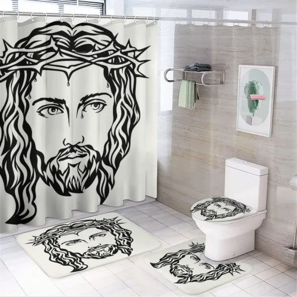 Crown of Thorns on a shower curtain