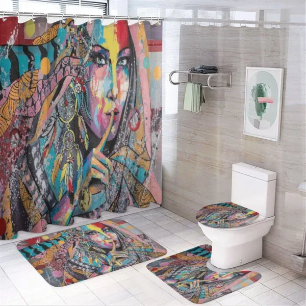 Fantasy Portrait on a shower curtain