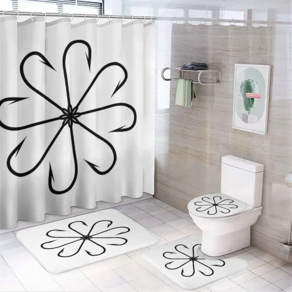 Fishing Hook on a shower curtain