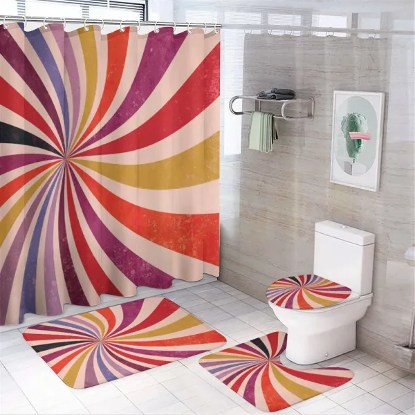 Grunge Sunburst or Swirls on a shower curtain