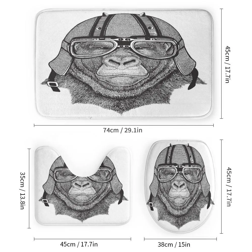 Hipster Grumpy Biker Ape — Detail 1