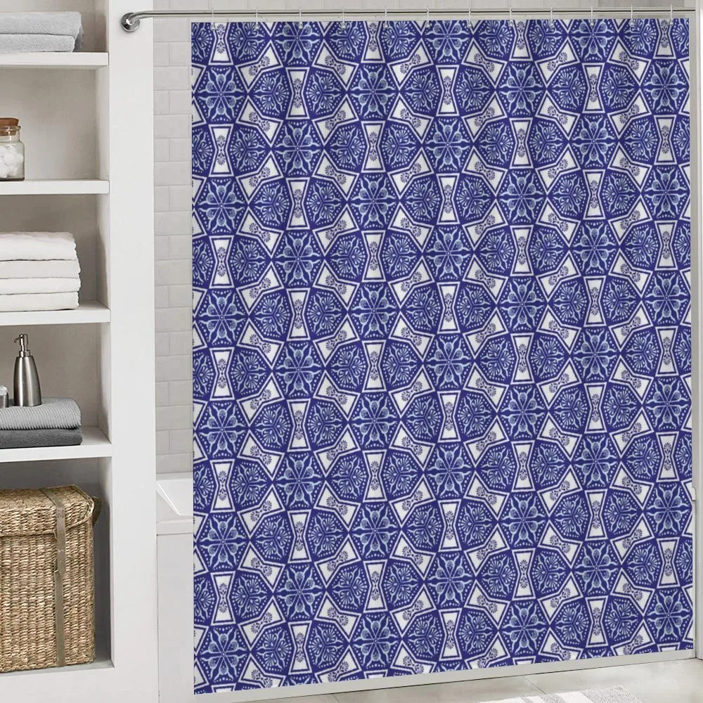 Indigo Floral Geometric — Detail 4