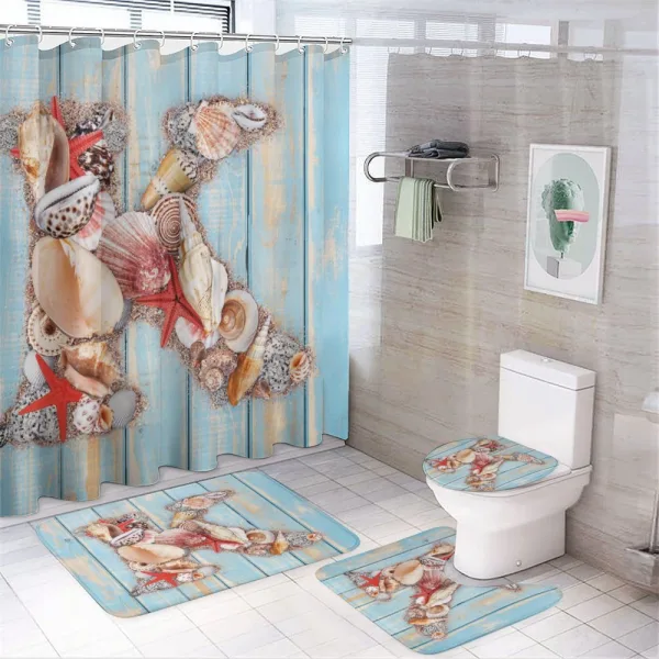 Letter K Invertebrates on a shower curtain