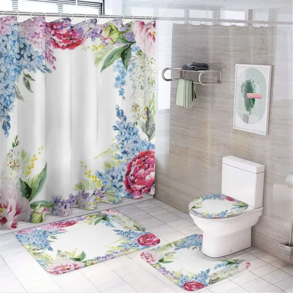 Lilac Spring Lavenders on a shower curtain