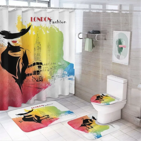 London Fashion Lady on a shower curtain