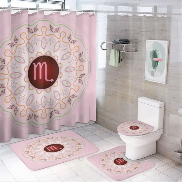 Mandala in Pink on a shower curtain