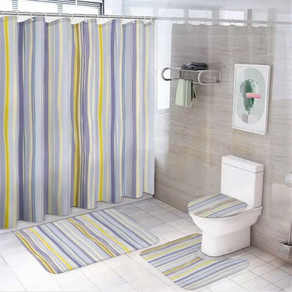 Murky Shapeless Bars on a shower curtain