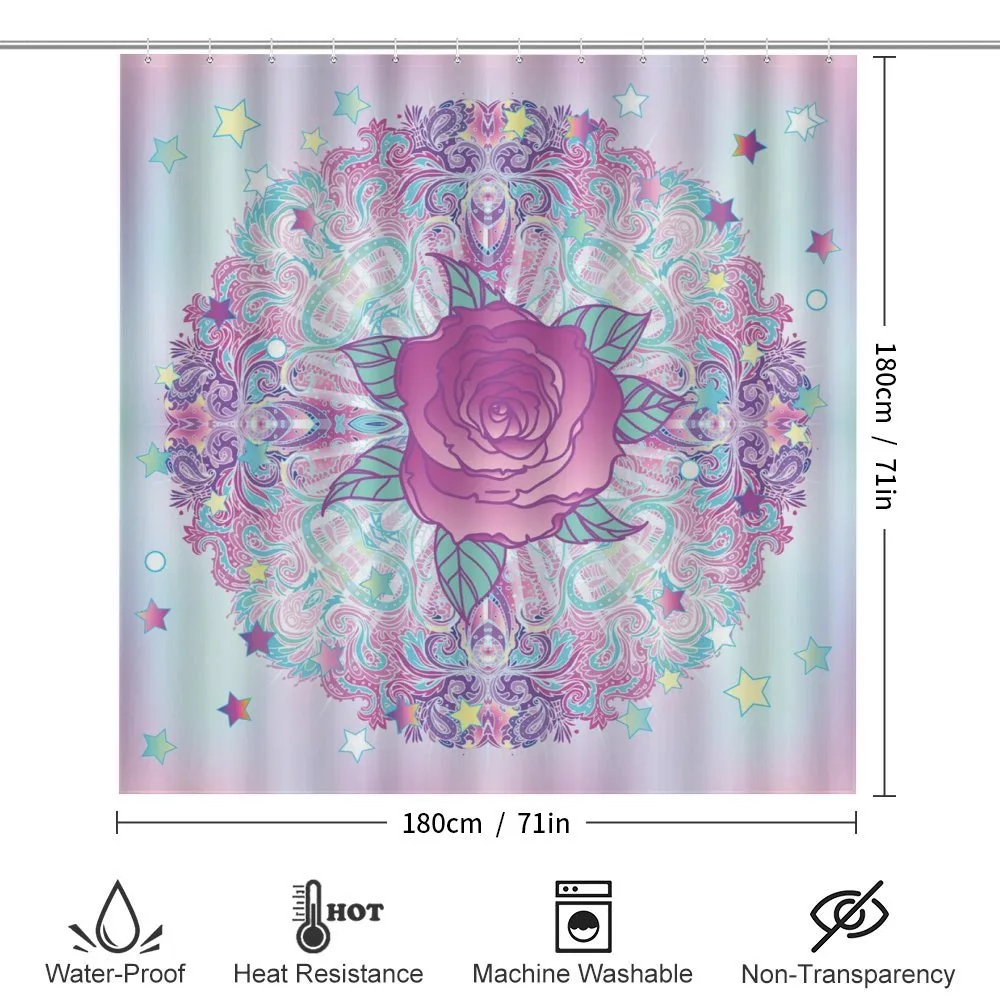 Psychedelic Rose Mandala — Detail 2