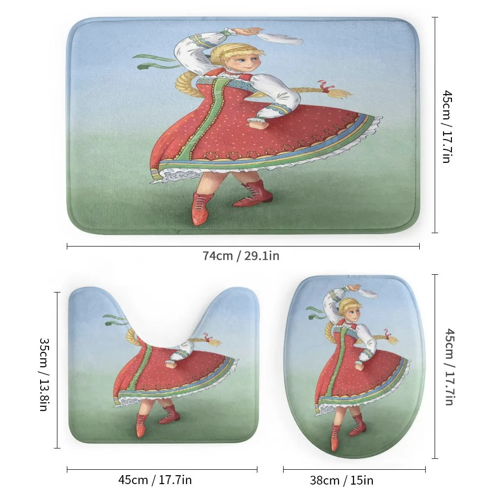 Slavic Girl Dancing Drawing — Detail 1