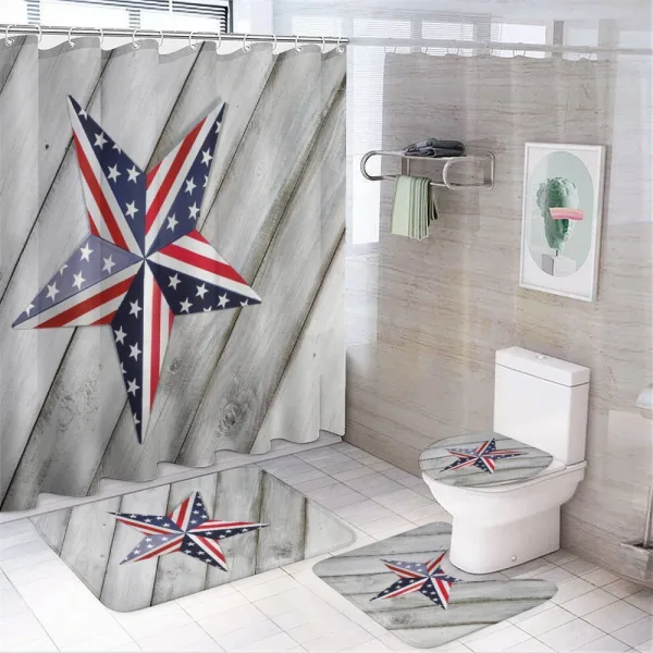 Star US Flag on a shower curtain