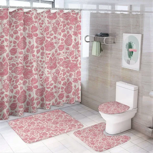 Vintage Roses Feminine on a shower curtain