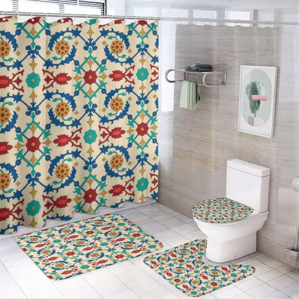 Baroque Floral on a shower curtain