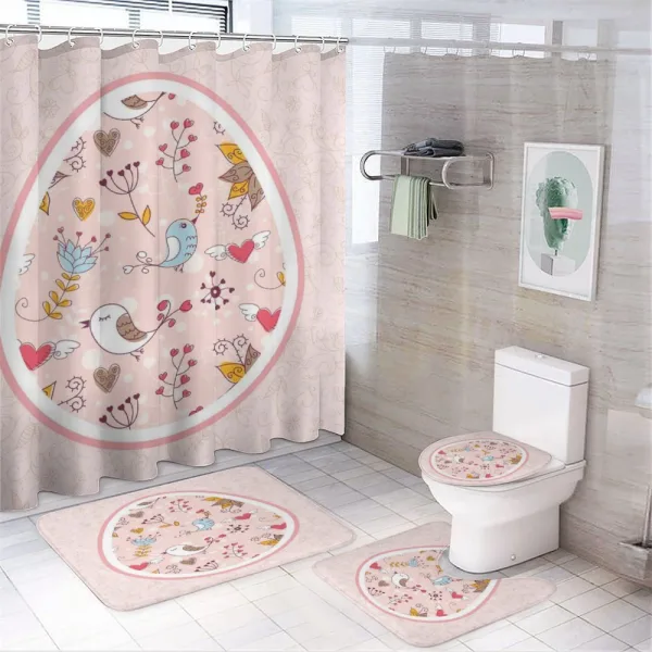 Botanical Art Birds on a shower curtain