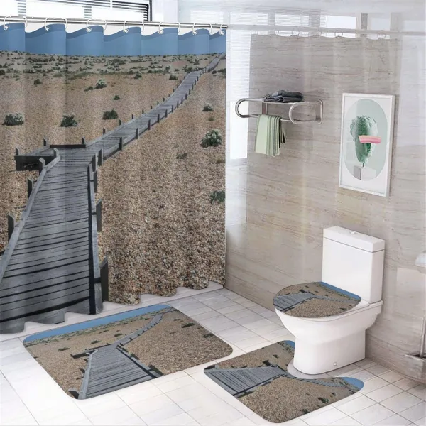 Coastline Pebbles Peace on a shower curtain