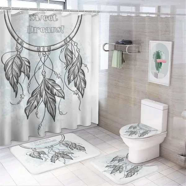 Doodle Aztec Motif on a shower curtain