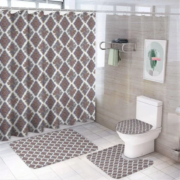 Floral Ornamental on a shower curtain