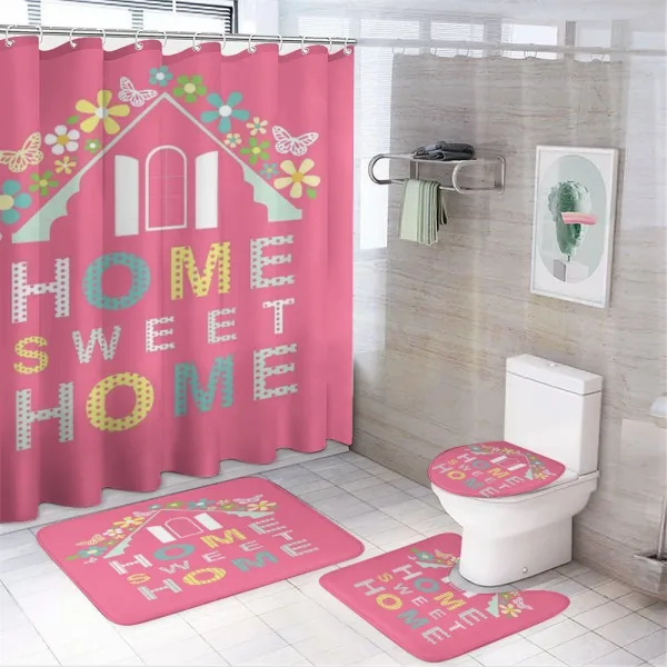 Floral Retro on a shower curtain