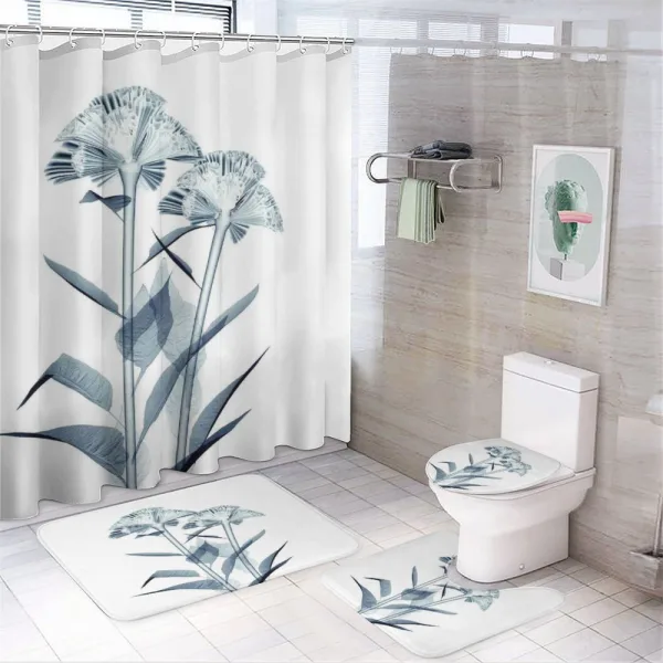 Flowers X-Ray Vision on a shower curtain