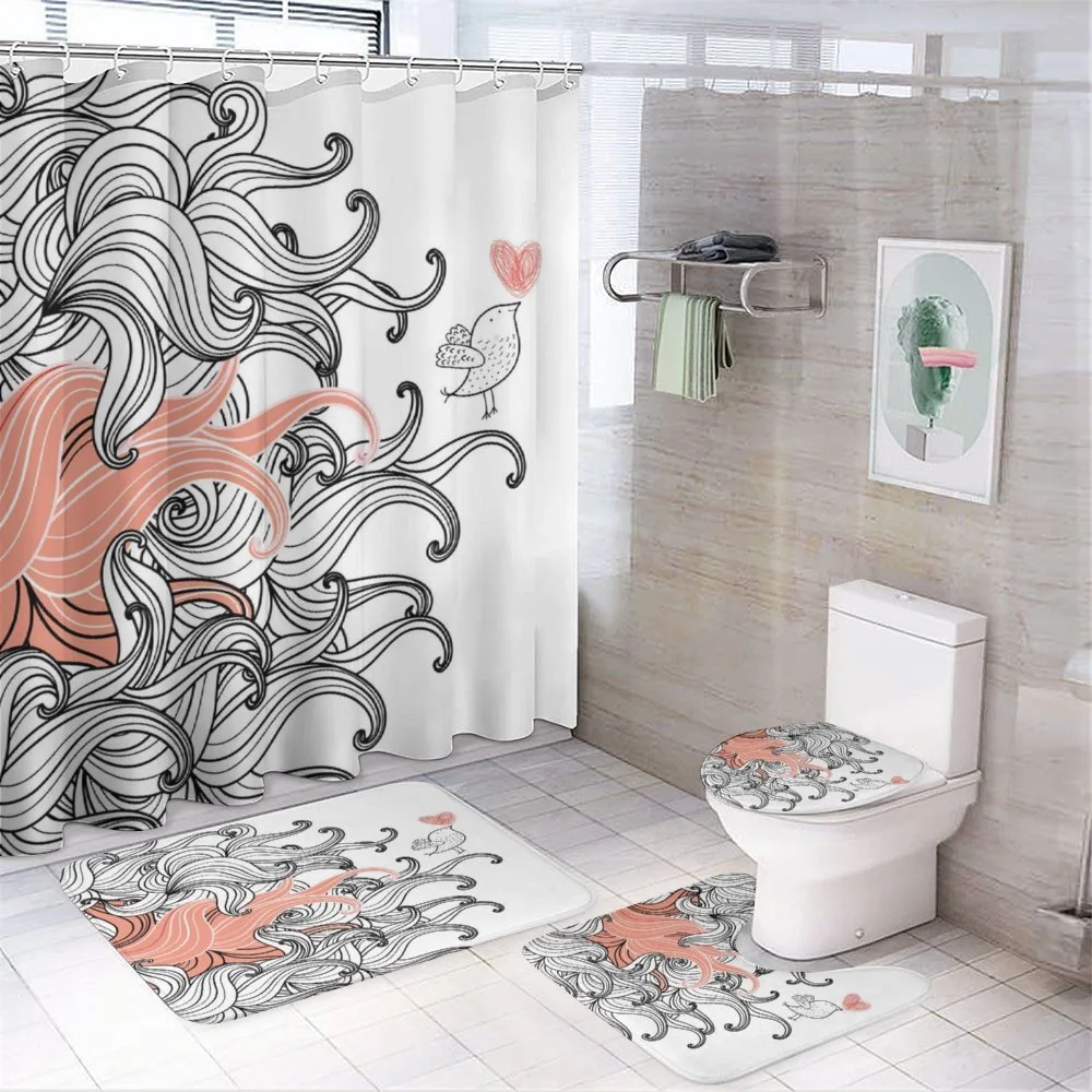 Graphic Swirls Wave Bird — Your design